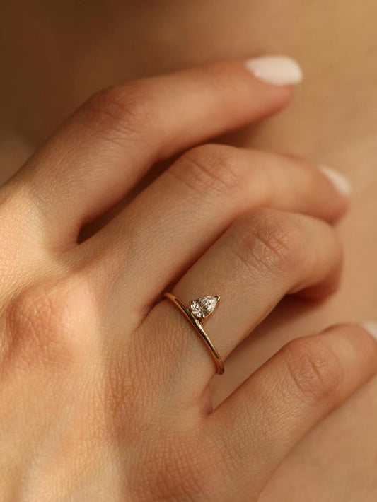 Marquise Cut Cluster Styled Lab Grown Diamond Engagement Ring