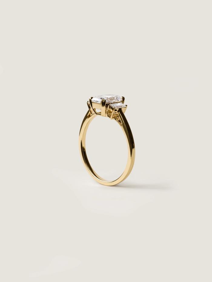 Marquise Cut Cluster Styled Lab Grown Diamond Engagement Ring