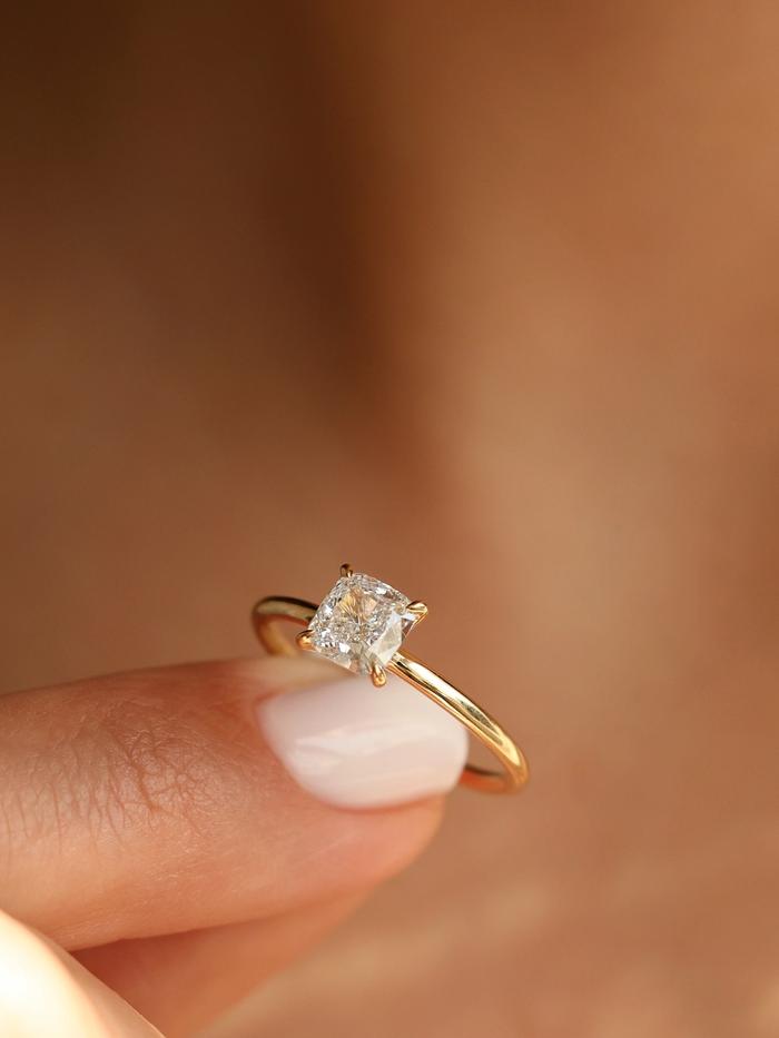 Marquise Cut Cluster Styled Lab Grown Diamond Engagement Ring