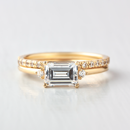 2 CT Round Three Stones Lab Grown Diamond Engagement Ring