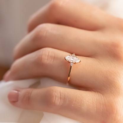 2 CT Round Three Stones Lab Grown Diamond Engagement Ring