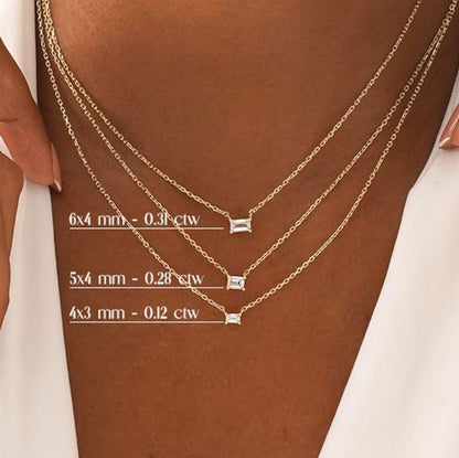 1.0 CT Round Bezel Solitaire Lab Grown Diamond Necklace