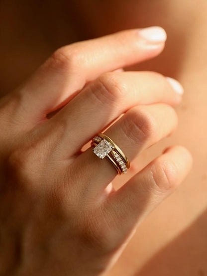 Marquise Cut Cluster Styled Lab Grown Diamond Engagement Ring