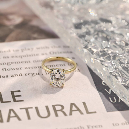 Stunning 3.0 CT Oval Moissanite Engagement Ring with Solitaire Design 1