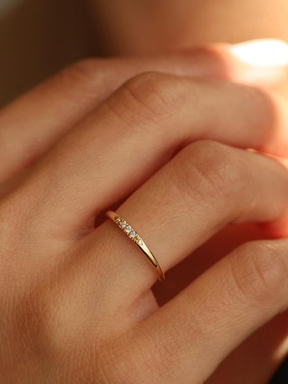 Marquise Cut Cluster Styled Lab Grown Wedding Band