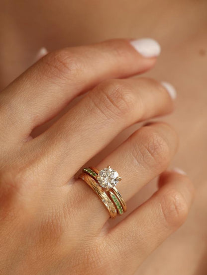 Marquise Cut Cluster Styled Lab Grown Diamond Engagement Ring