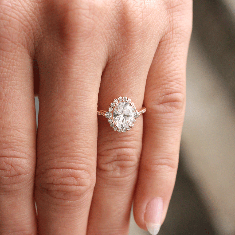 2 CT Round Three Stones Lab Grown Diamond Engagement Ring