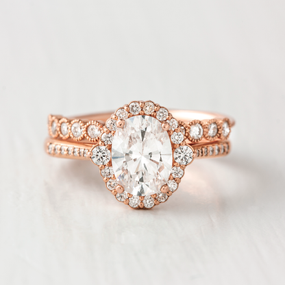 2 CT Round Three Stones Lab Grown Diamond Engagement Ring