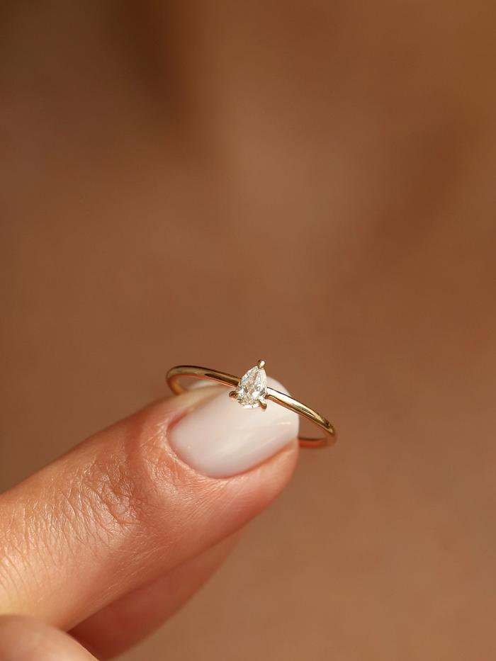 Marquise Cut Cluster Styled Lab Grown Diamond Engagement Ring