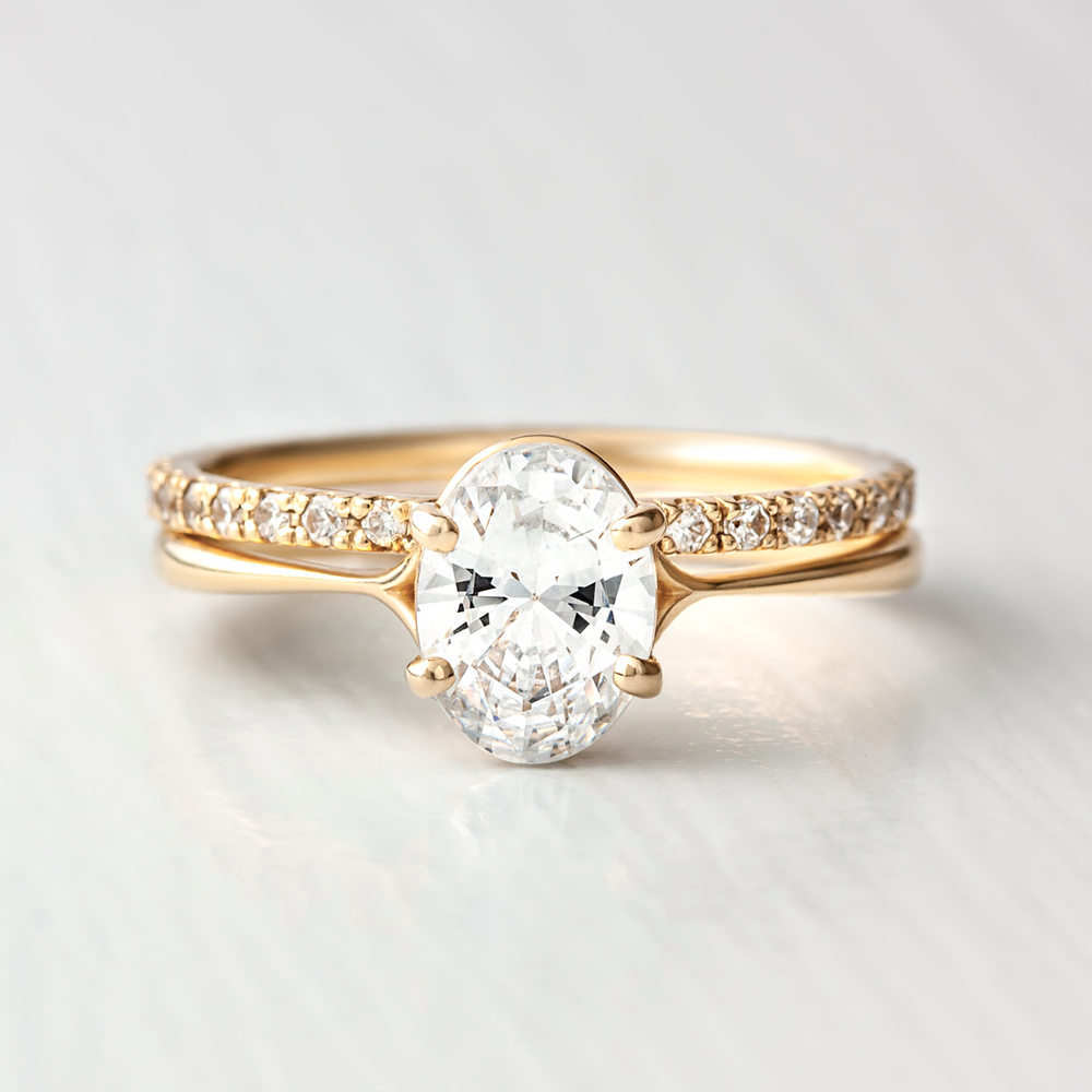 2 CT Round Three Stones Lab Grown Diamond Engagement Ring