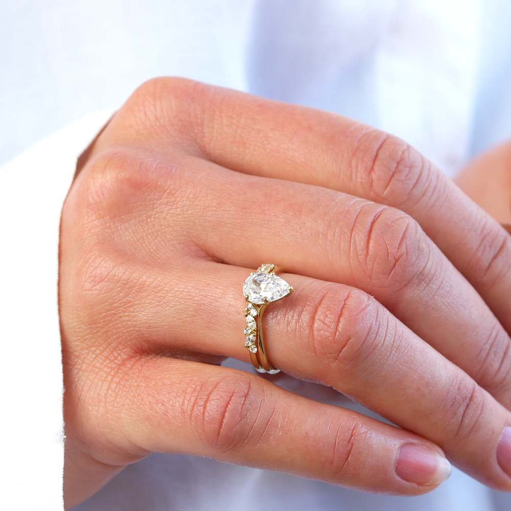 2 CT Round Three Stones Lab Grown Diamond Engagement Ring