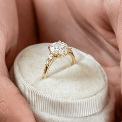2 CT Round Three Stones Lab Grown Diamond Engagement Ring