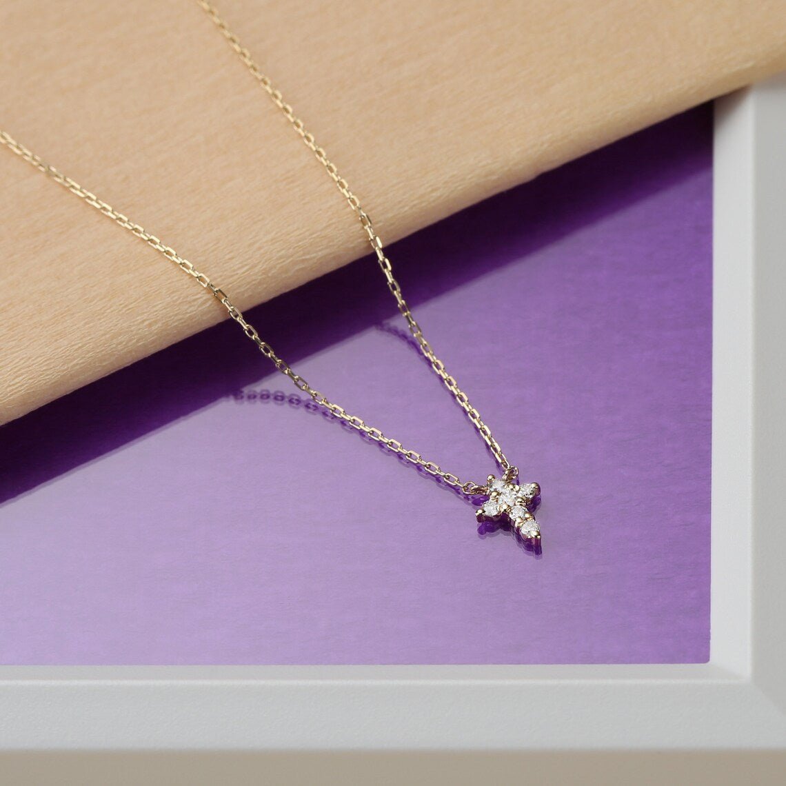 1.0 CT Round Bezel Solitaire Lab Grown Diamond Necklace