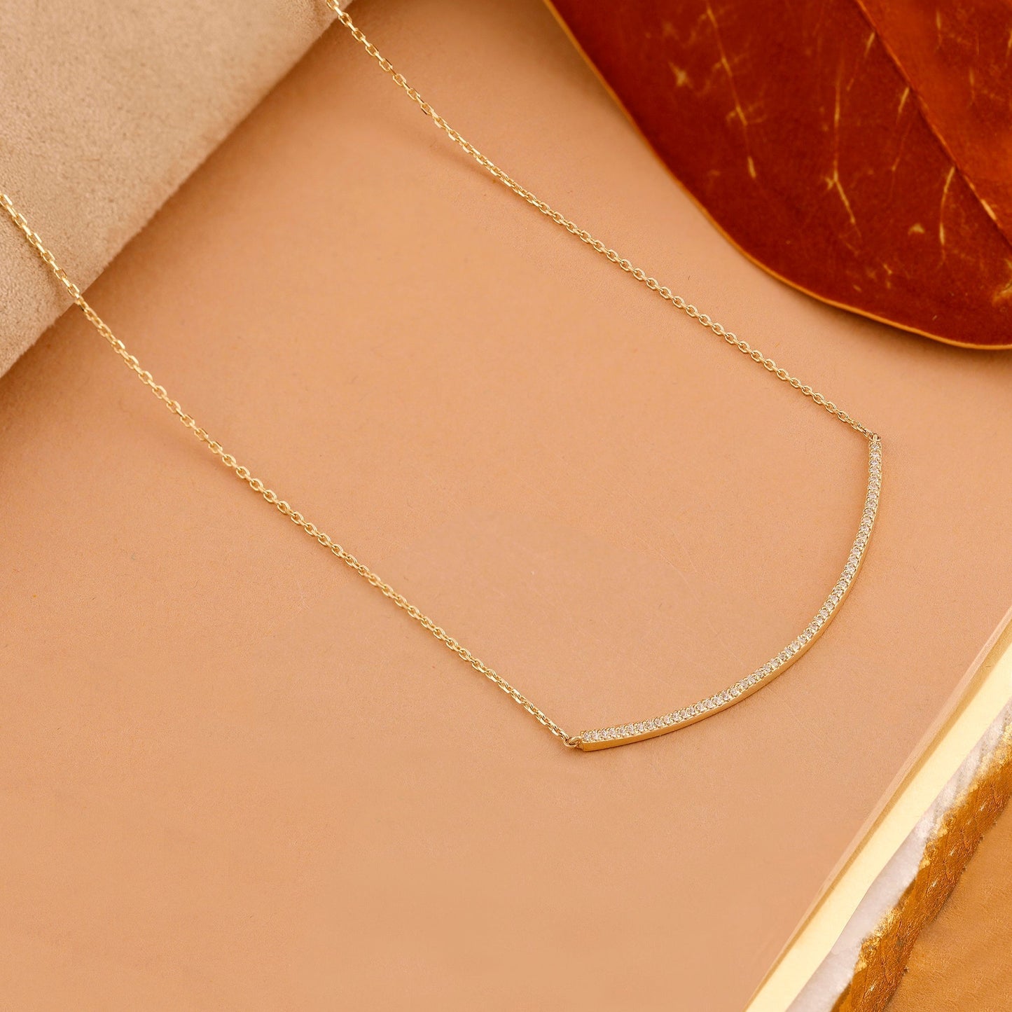 1.0 CT Round Bezel Solitaire Lab Grown Diamond Necklace