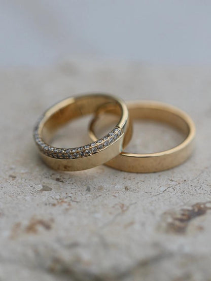 Marquise Cut Cluster Styled Lab Grown Wedding Band