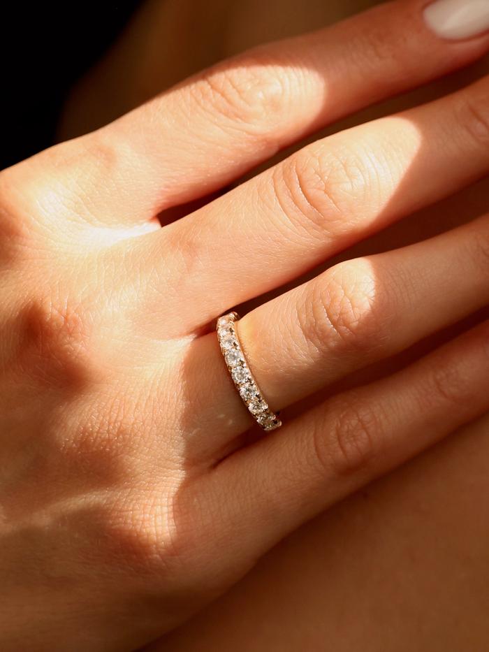 Marquise Cut Cluster Styled Lab Grown Wedding Band