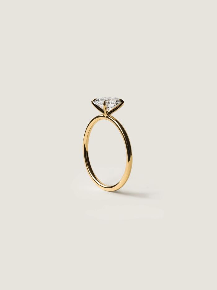 Marquise Cut Cluster Styled Lab Grown Diamond Engagement Ring