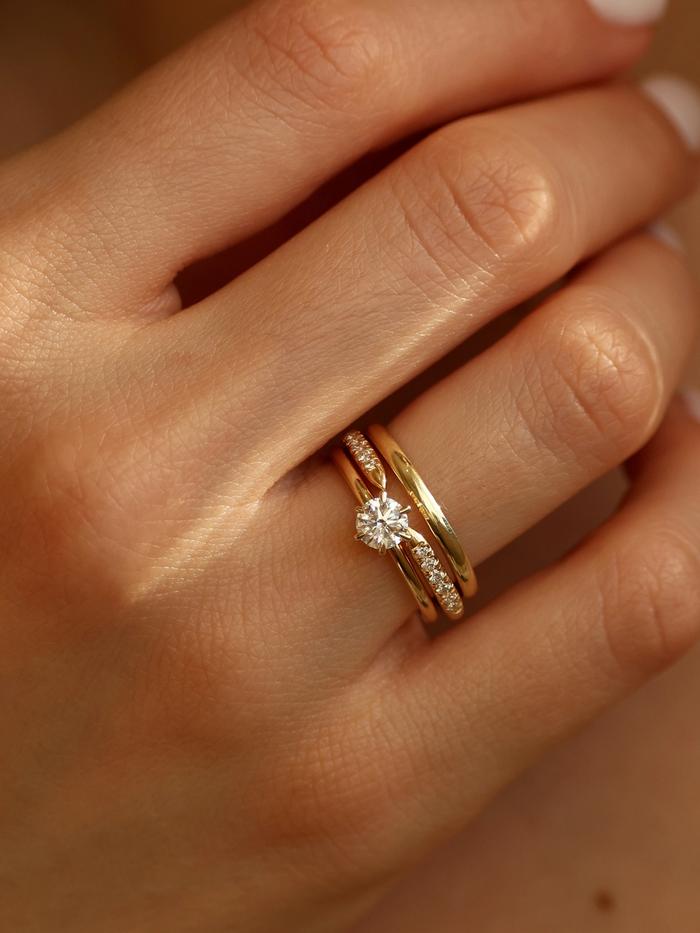 Marquise Cut Cluster Styled Lab Grown Diamond Engagement Ring