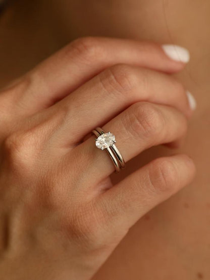 Marquise Cut Cluster Styled Lab Grown Diamond Engagement Ring