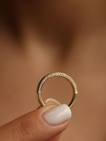Marquise Cut Cluster Styled Lab Grown Wedding Band