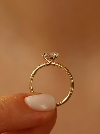 Marquise Cut Cluster Styled Lab Grown Diamond Engagement Ring