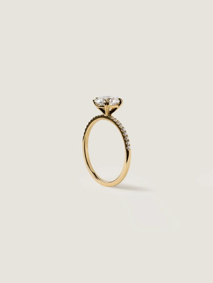 Marquise Cut Cluster Styled Lab Grown Diamond Engagement Ring