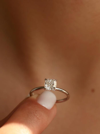 Marquise Cut Cluster Styled Lab Grown Diamond Engagement Ring