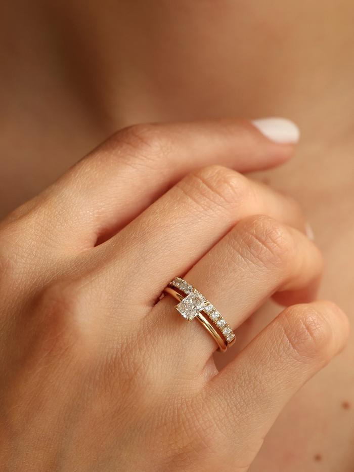 Marquise Cut Cluster Styled Lab Grown Diamond Engagement Ring