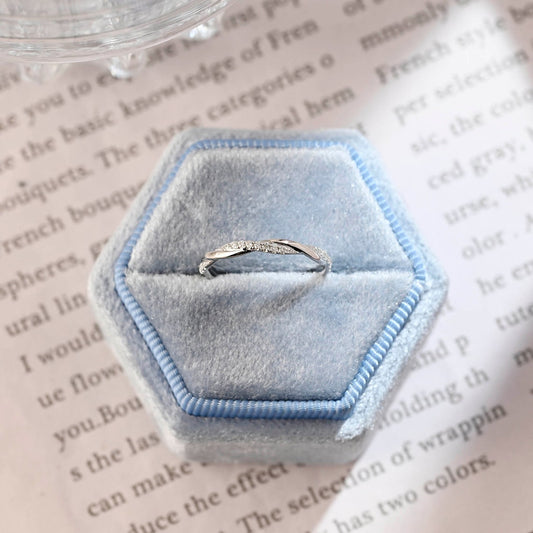 0.2 TCW Round Cut Moissanite Bridal Wedding Band 1
