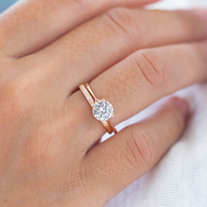 2 CT Round Three Stones Lab Grown Diamond Engagement Ring