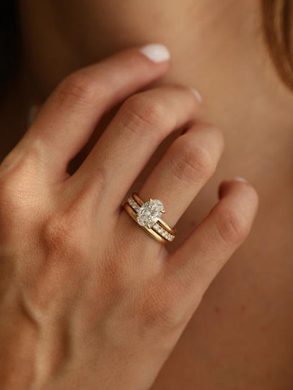 Marquise Cut Cluster Styled Lab Grown Wedding Band