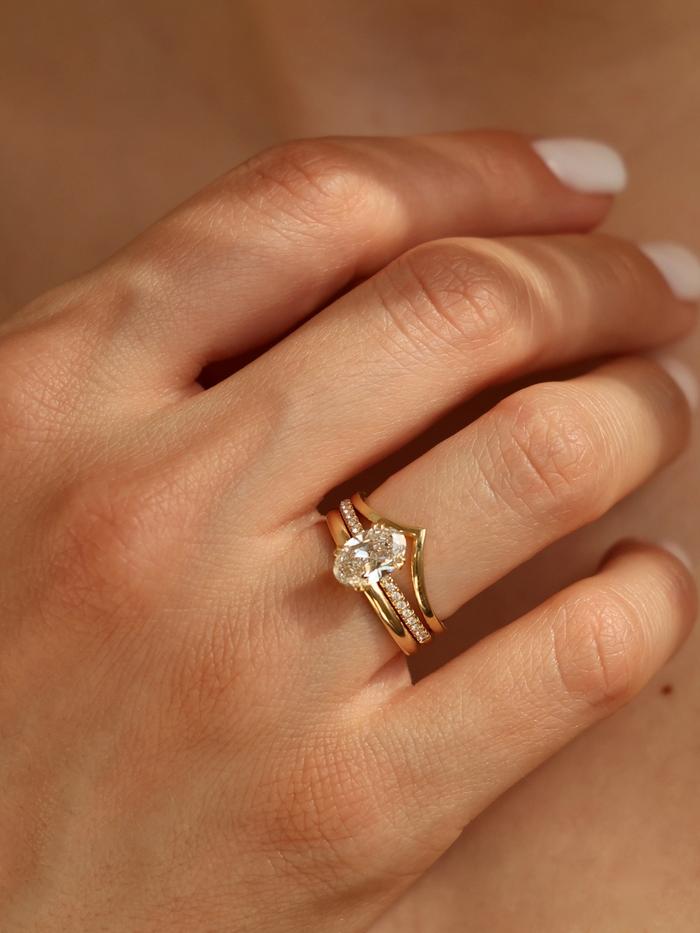 Marquise Cut Cluster Styled Lab Grown Diamond Engagement Ring