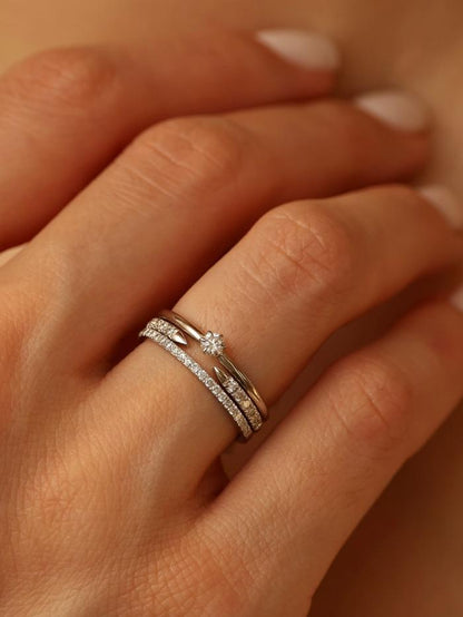 Marquise Cut Cluster Styled Lab Grown Wedding Band
