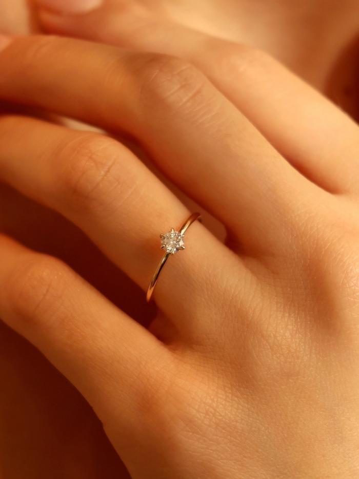 Marquise Cut Cluster Styled Lab Grown Diamond Engagement Ring