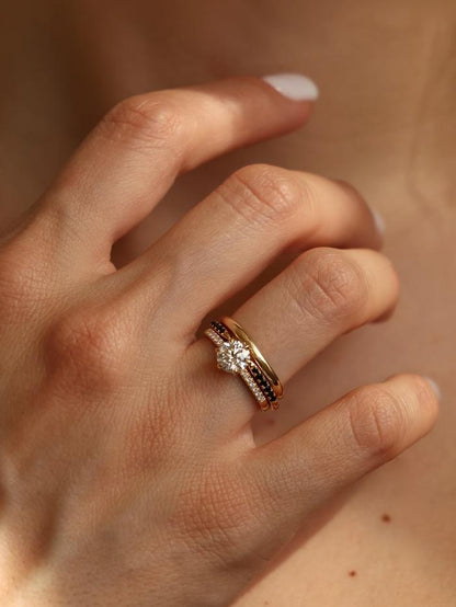 Marquise Cut Cluster Styled Lab Grown Diamond Engagement Ring