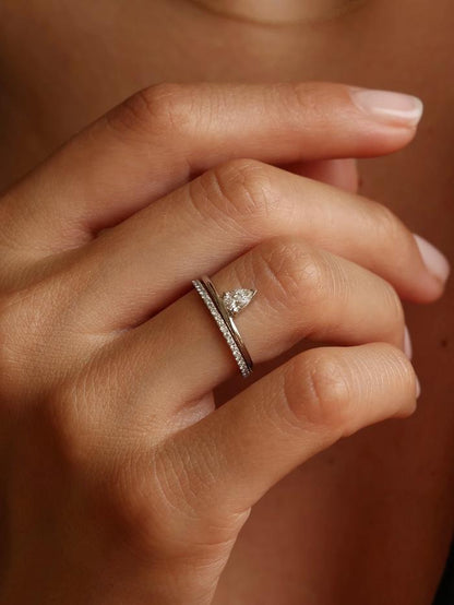 Marquise Cut Cluster Styled Lab Grown Diamond Engagement Ring
