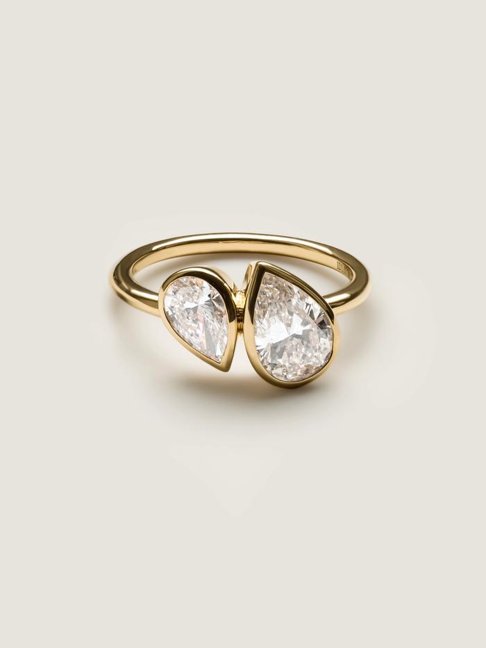 Marquise Cut Cluster Styled Lab Grown Diamond Engagement Ring