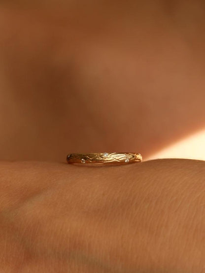 Marquise Cut Cluster Styled Lab Grown Wedding Band