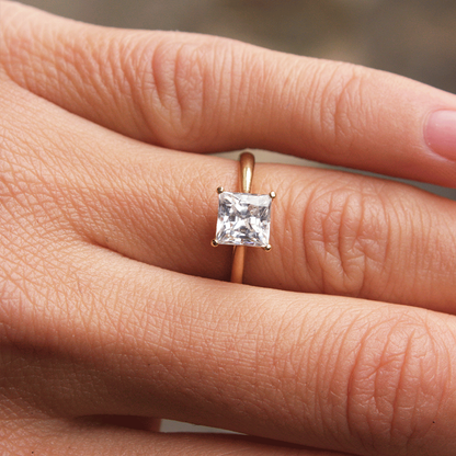 2 CT Round Three Stones Lab Grown Diamond Engagement Ring