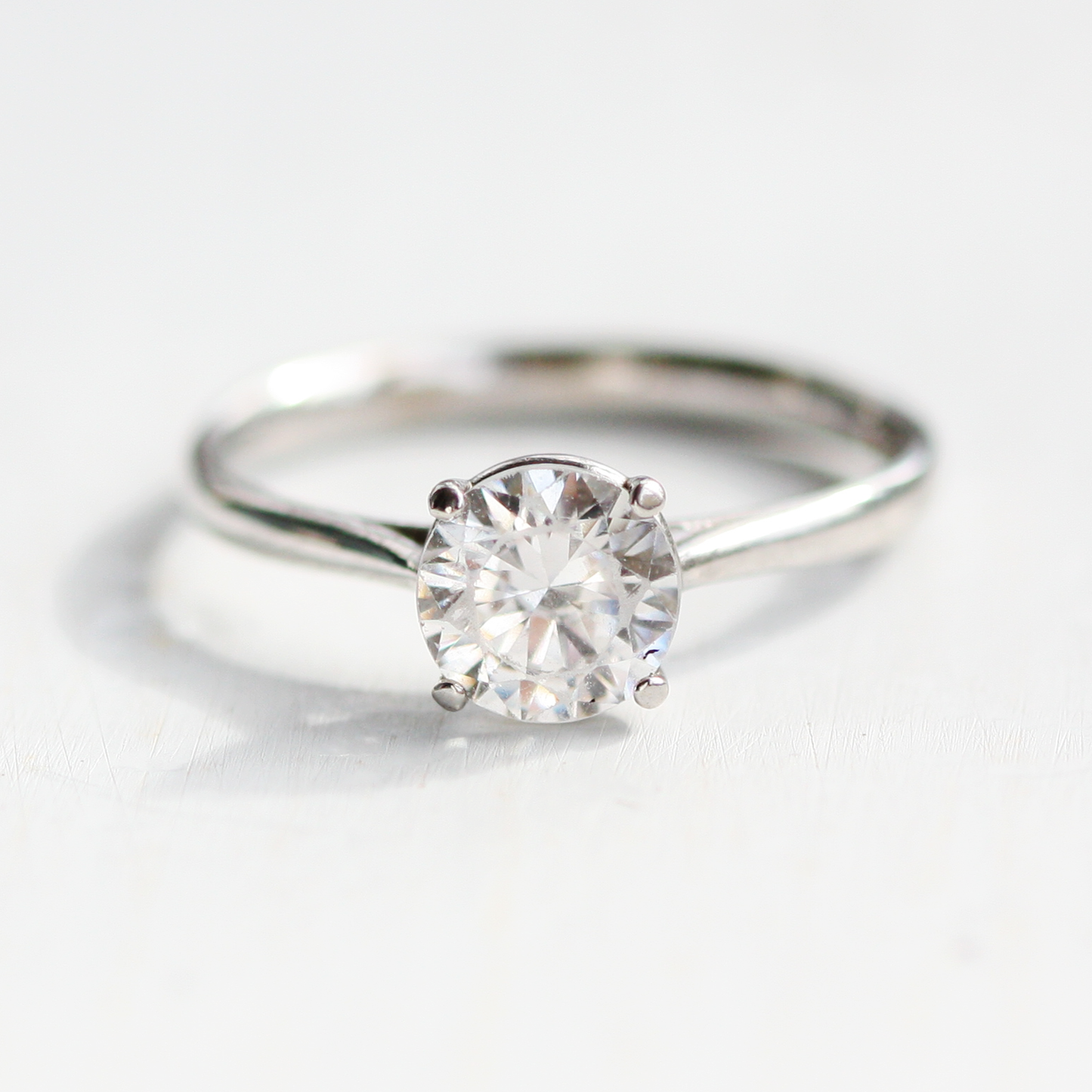 2 CT Round Three Stones Lab Grown Diamond Engagement Ring