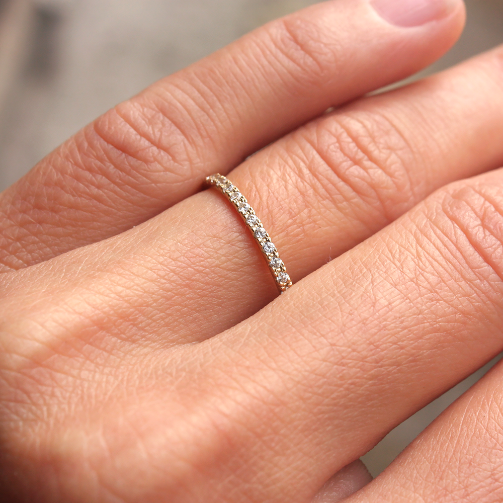 0.37 CT Round Full Eternity Lab Grown Diamond Wedding Band