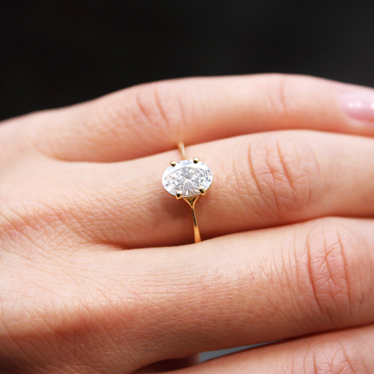 2 CT Round Three Stones Lab Grown Diamond Engagement Ring