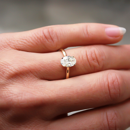 2 CT Round Three Stones Lab Grown Diamond Engagement Ring