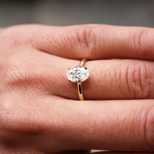 2 CT Round Three Stones Lab Grown Diamond Engagement Ring