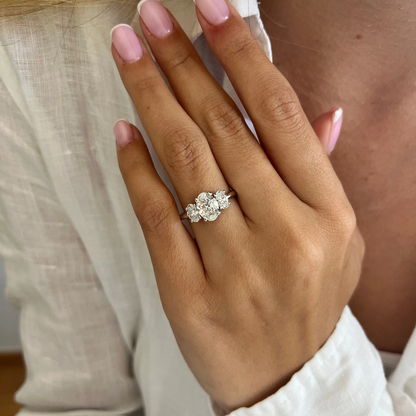 Round Halo, Pave & Split Shank Engagement Ring – 1.93 CT Lab Grown Diamond
