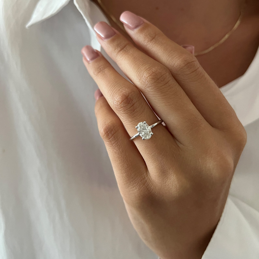Round Halo, Pave & Split Shank Engagement Ring – 1.93 CT Lab Grown Diamond