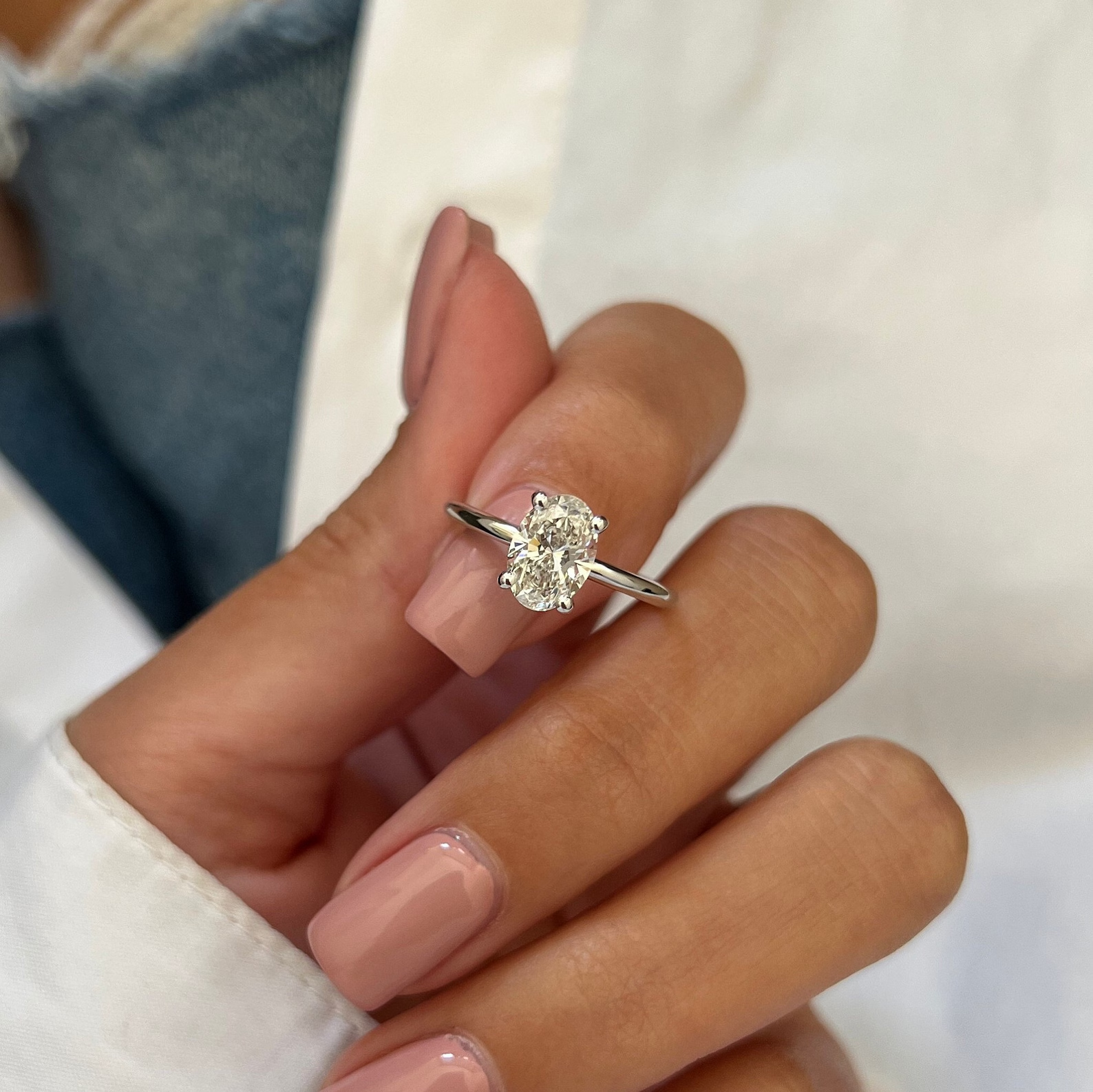 Round Halo, Pave & Split Shank Engagement Ring – 1.93 CT Lab Grown Diamond