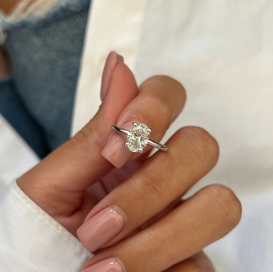 Round Halo, Pave & Split Shank Engagement Ring – 1.93 CT Lab Grown Diamond