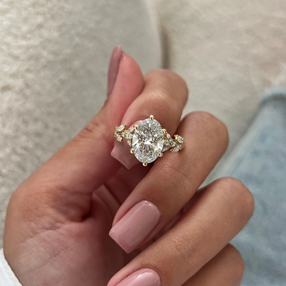 Round Halo, Pave & Split Shank Engagement Ring – 1.93 CT Lab Grown Diamond