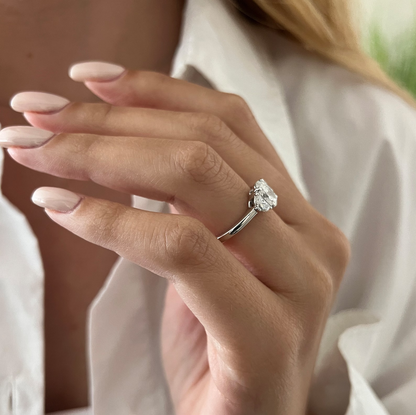 Round Halo, Pave & Split Shank Engagement Ring – 1.93 CT Lab Grown Diamond